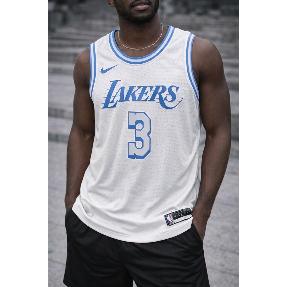 Anthony Davis 3 Swingman Jersey Los Angeles Lakers City Men NBA XXL 56 - Picture 1 of 10